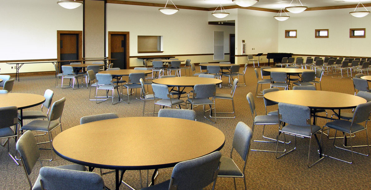 interior of new community room at sacred heart in racine, wisconsin